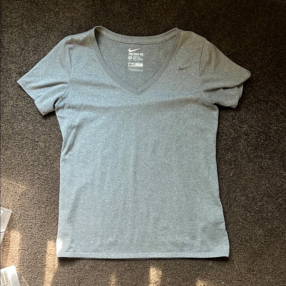 Nike Women's Gray V-Neck Top